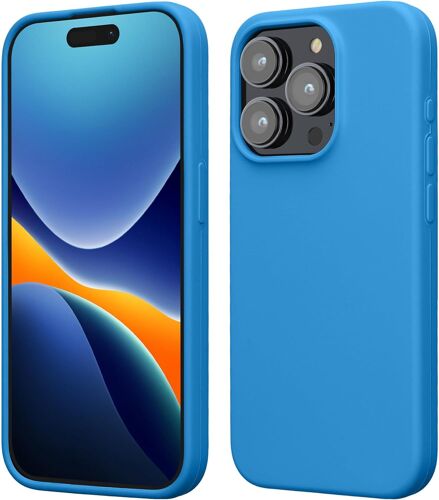 Coque pour iPhone 15 Pro Coque - Housse de téléphone Fine en Silicone avec Surface Douce et Anti-Choc - Sea Breeze