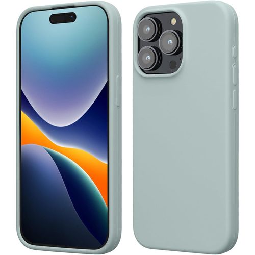 Coque Pour Iphone 15 Pro Max Coque - Housse De Téléphone Fine En Silicone Avec Surface Douce Et Anti-Choc - Cool Mint
