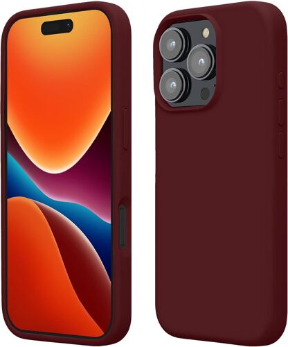 KALANKA-Housse Compatible avec Apple iPhone 16 Pro Max Coque - Housse de téléphone Protection Souple en TPU Silicone - Bordeaux Violet