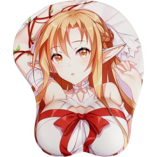 Anime Mouse Pad with Wrist Rest Mouse Mat with Non-Slip Base