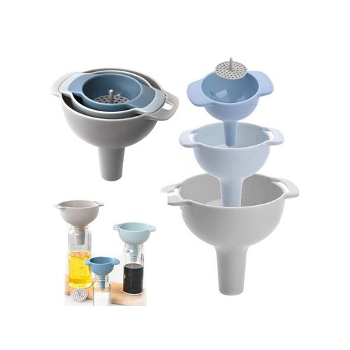 Entonnoir Multifonction De Cuisine À Large Bouche, En Plastique, Filtre, Outils Pour Verser L'huile