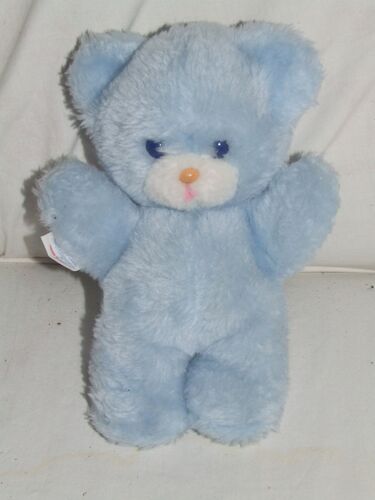 OURS BOULGOM BLEU GRELOT YEUX BLEUS 23 cm