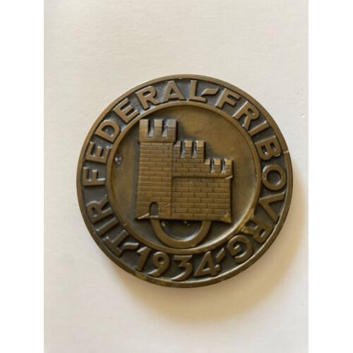 Médaille En Bronze Du Concours D’Arbalète Tir Fédéral De Fribourg En 1934