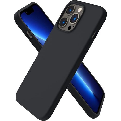 Coque Compatible avec iPhone 13 Pro Case, Coque Silicone Liquide 3 Couches Pleine Gel en Caoutchouc Souple Cover avec Microfibre Douce pour iPhone 13 Pro 6,1 Noir