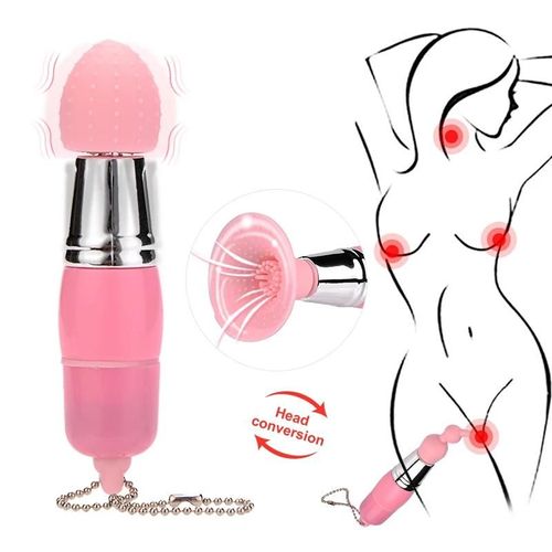 Mini Vibromasseur 3 En 1 Pour Hommes Et Femmes, Stimulateur De Clitoris, Vibromasseur Bullet, Masseur De Point G, Vibration, Léchage Chev, Jouets Sexuels Pink