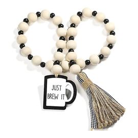 Guirlande de perles avec pompons, plateaux à étages pour noter le kit S,