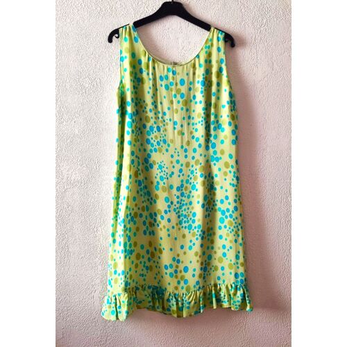 Robe Gérard Pasquier Taille 40 Tons Vert Et Bleu Doublée Tbe