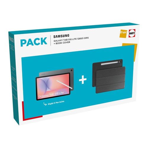 PACK TABLETTE TACTILE SAMSUNG GALAXY TAB S10 LITE 10,9 WI FI 128 GO ANTHRACITE + BOOK COVER