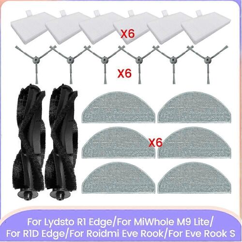 Pièces de rechange pour brosse latérale principale, chiffon de nettoyage, filtre Hepa, pour R1 Edge/MiWhole M9 Lite/R1D Edge/Eve/Eve S