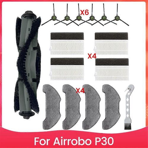 Lot de 16 tampons de nettoyage pour aspirateur robot P30, brosse principale, brosse latérale, filtre Hepa