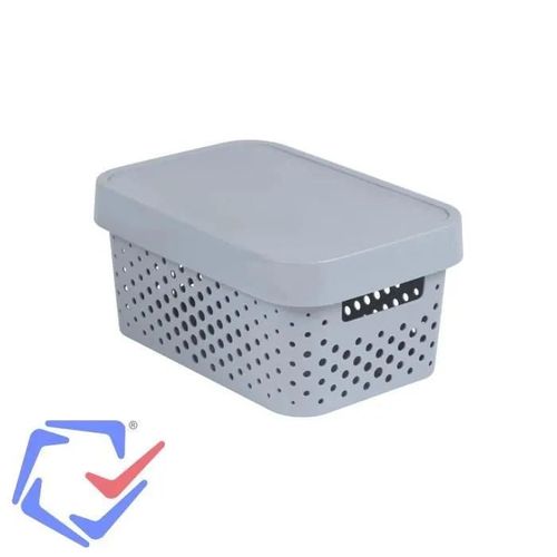Boîte de rangement - CURVER - Infinity - 4,5L - Ajourée - Gris - Design scandinave