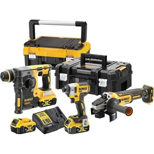 DEWALT DCK305P3T Dewalt-DCK305P3T Kit de 3 Outils 18 V-DCH273+DCF887+DCG405+DCB184x3+incarc+TSTAK I & II