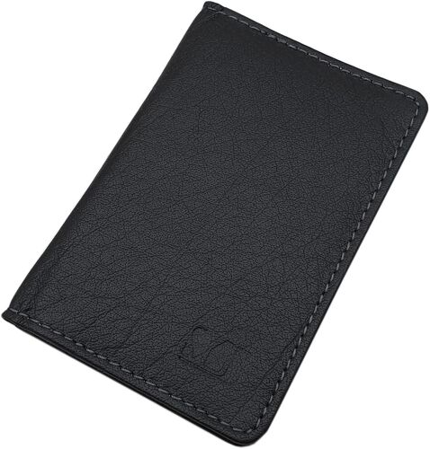 MJ-Design-Germany Buffalo Leather Credit Card Holder in 3 Different Colours, Black, Credit Card Holder