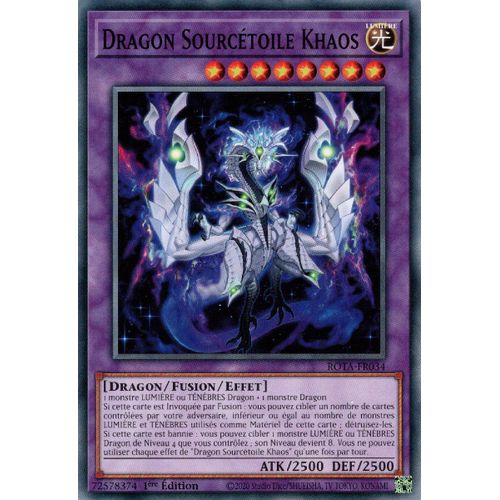 Yu Gi Oh Rota Fr034 Dragon Sourcétoile Khaos