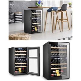 Cave à vin 33 bouteilles Capacité de refroidissement thermoélectrique de 5 à 14 °C Eclairage LED