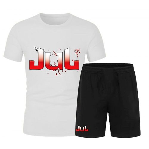 Ensemble T-Shirt Et Short Personnalisé De Jul Homme Blanc (Taille Xl,Couleur Blanc)