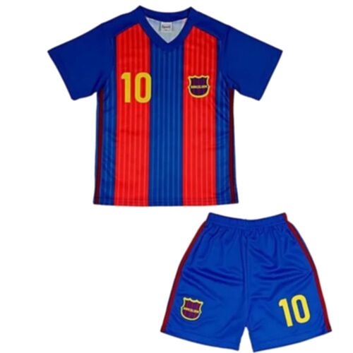 Ensemble Football Enfant Barcelone N°10 - Tee Shirt Et Short -Taille 14 Ans
