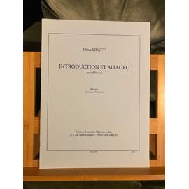 Dinu Lipatti Introduction Et Allegro Pour Flute Seule Partition Éditions Leduc