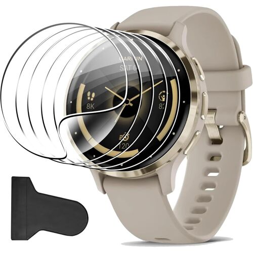 Cauc-Lot De 5 Films De Protection D'écran Pour Garmin Venu 3s, Bords Incurvés, Anti-Rayures, Film De Protection D'écran Hd Avec Protection D'écran En Tpu Souple