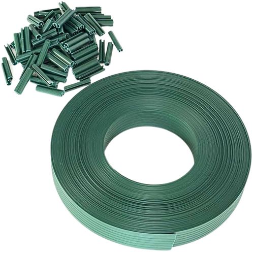 Kit Brise Vue Occultant En Pvc Pour Clôture À Lamelles - 60 M Vert