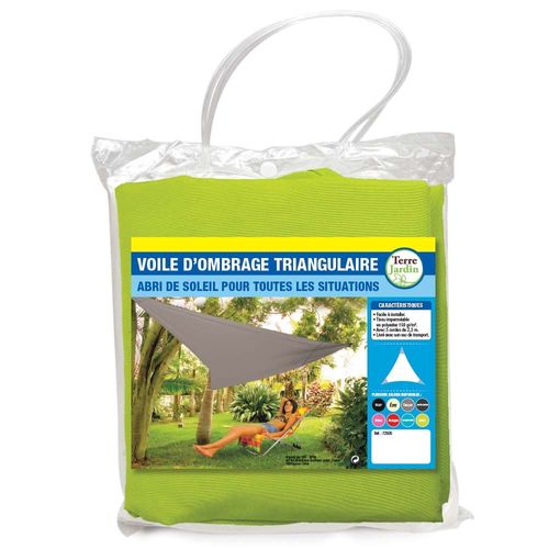 Voile D'ombrage Triangulaire 5 Mètres Vert