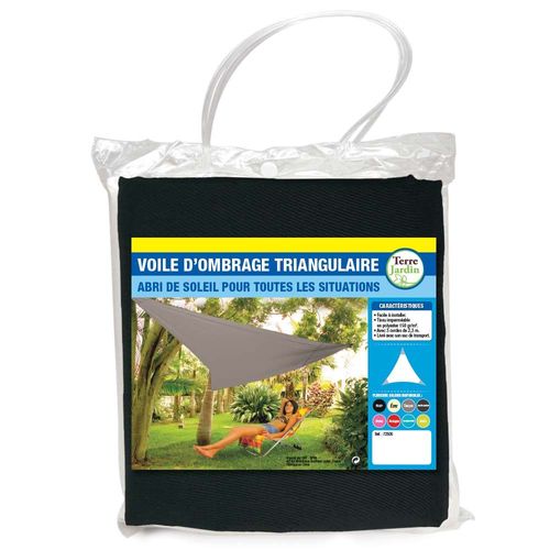 Voile D'ombrage Triangulaire 5 Mètres Noir