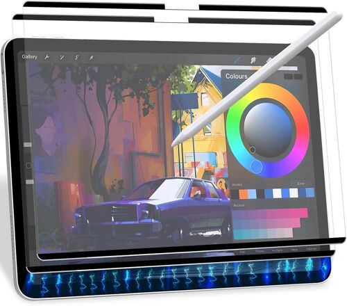 Lot de 2 Protection Écran Effet Papier Magnétique pour iPad (A16) 11 Génération 11 Pouces 2025/iPad 10 Génération 10,9 Pouces, Films de Protecteur d'écran en PET Mat, Antireflet Anti-empreintes