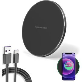 TIANYI-Chargeur 35W Induction Compatible avec iPhone 15 14 13 12 11 XS XR Pro Max, AirPods 2 3 Pro, Sam-Sung Galaxy S24 S23 S22 S21 S20 Note 10 S10, Charge Induction Sécurisée avec Câble USB-C Inclus