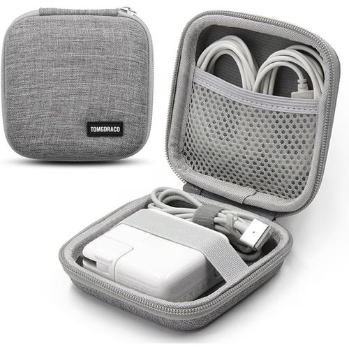 Sac De Rangement Pour Macbook Chargeur, Petit Sac Électronique Pour Ordinateur Portable Accessoires Câbles, Power Bank Mallette De Rangement Organisateur (Gray)