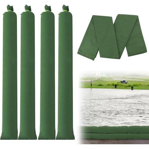 TWQ-Sac Anti Inondation 4 PCS Sacs de Sable Réutilisables et Résistants aux Inondations 120x19cm pour Protection Contre Les Inondations dans Les Garages, Portes, Caves