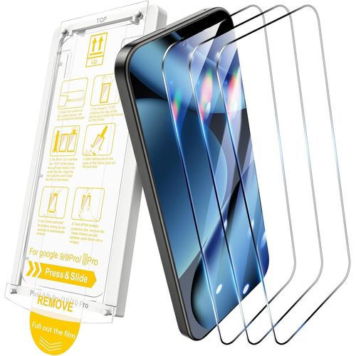 [3pièces] Protecteur D'écran Compatible Avec Google Pixel 10 Pro/Pixel 10/Pixel 9 Pro/Pixel 9, Hd Clair Film De Protection En Verre Trempé, Anti-Rayures Film Protecteur Avec Outil De Montage
