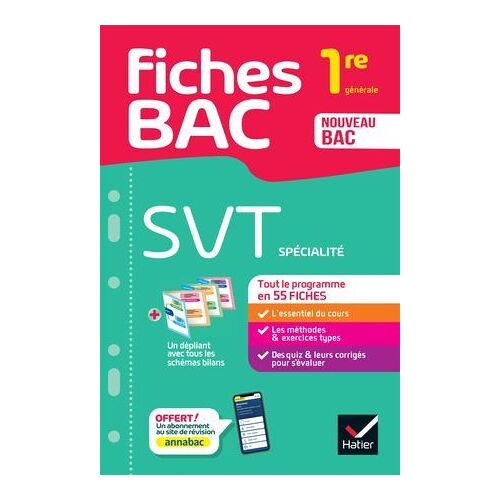 Fiches Bac - Svt 1re Générale (Spécialité)