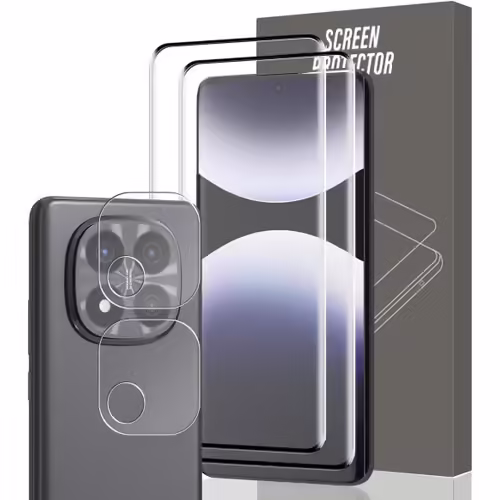 Verre Trempé Pour Xiaomi Redmi Note 14 Pro Plus 5g, 2 Pièces Protection Écran Film Avec 2 Pièces Caméra Arrière Protecteur, Dureté 9h - Hd Ultra Transparent