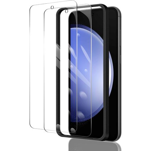 Twq-Lot De 2 Verre Trempé Pour Samsung Galaxy A54/S23 Fe Avec Outil D'installation Facile, Film Protection D'écran, Vitre Protecteur Accessoires, Hd Transparence, Dureté 9h Glass, Compatible Coques