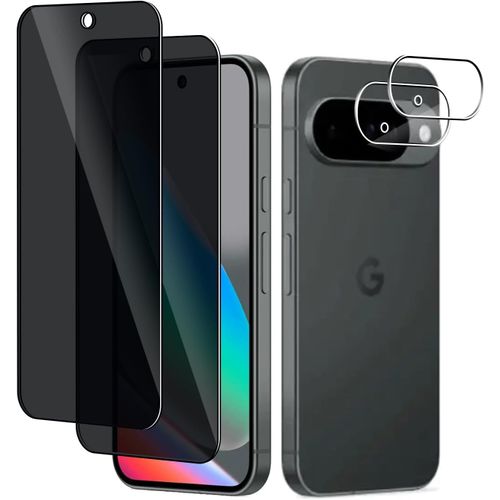 Twq-Verre Trempé Anti-Espion Pour Google Pixel 10, 2 Pièces Film Protection Écran Et 2 Pièces Caméra Arrière Protecteur, 9h Dureté, Hd, Anti-Rayures, Sans Bulles, Facile À Installer