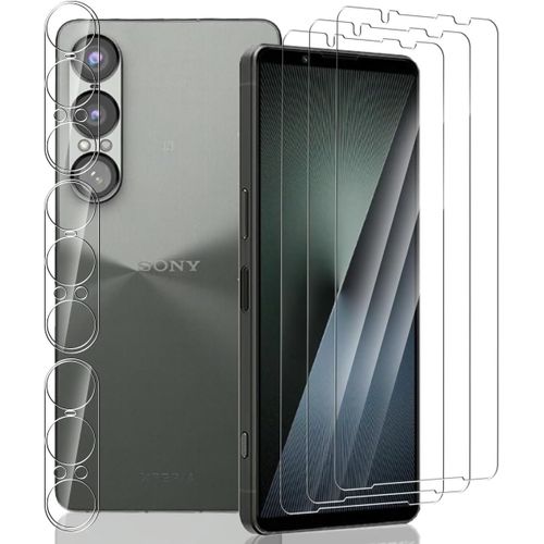 CAUC-[3+3 Pièces] Verre Trempé pour Sony Xperia 1 VII Protection D'écran, 9H Dureté Vitre Trempé et Protecteur D'objectif Caméra, Sans Bulles/HD Protection Écran pour Xperia 1 VII