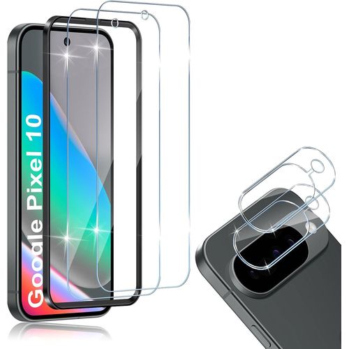 Compatible Avec Google Pixel 10 Protection Écran, 2 Pièces Verre Trempé [3d Couverture Complète]+ 2 Pièces Caméra Protecteur, 9h Dureté Hd Sans Bulles Anti-Rayure Protection Décran[Z2900]