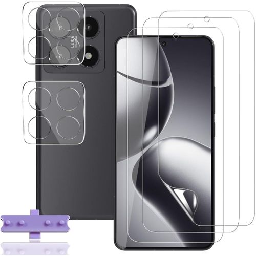 3+2 Pièces Protection D'écran Pour Xiaomi 14t Pro (Pas Verre Trempé) Film Tpu Flexible + Caméra Arrière Protecteur, Hd Ultra Protection Écran
