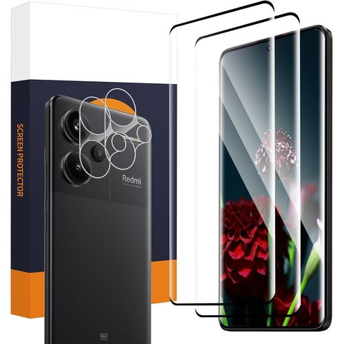 Sjzg-Verre Trempé Pour Xiaomi Redmi Note 13 Pro Plus 5g, Haute Sensibilité, 3d Plein Écran Vitre Protection, Dureté 9h, 2 Transparent Hd Redmi Note 13 Pro Plus Protection Écran+2 Caméra Verre