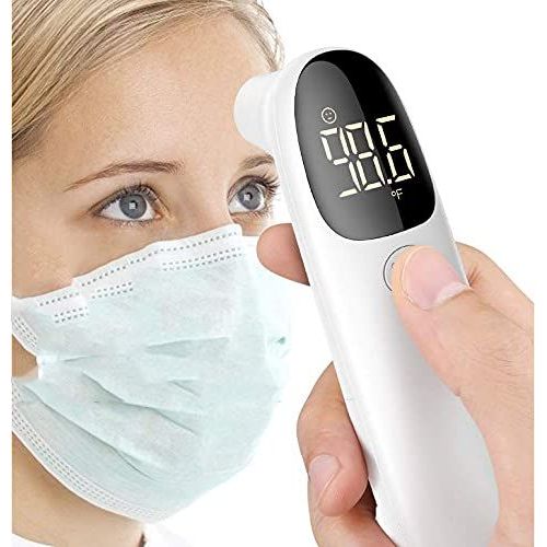 Twq-Thermomètre Frontal Et Auriculaire Infrarouge Médicale Thermometre Sans Contact Pour Adulte Enfant Bébé, Affichage Lcd Option Sonore Mémoires
