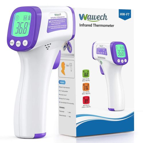 Twq-Thermomètre Frontal Adulte, Thermometre Sans Contact Avec Affichage Lcd, Thermomètre Infrarouge Pour Bébé Enfant Adulte, Avec Alarme De Fièvre Et Fonction Mémoire