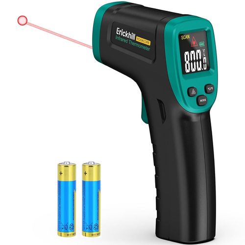 Twq-Thermomètre Infrarouge -50 °C À 800 °C, Thermomètre Laser Numérique Sans Contact Avec Écran Lcd, Émissivité Réglable - Convient Pour La Cuisson, Les Grillades, La Congélation Et L'industrie