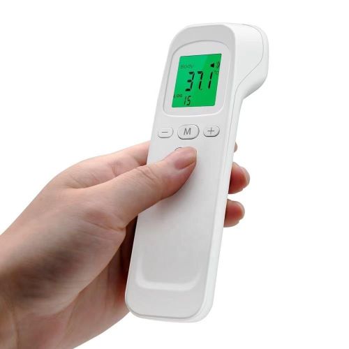 Twq-Thermomètre Frontal Infrarouge Médicale Thermometre Sans Contact Pour Adulte Enfant Bébé, Affichage Lcd Mode Avec Indicateurs Colorés Option Sonore, Et 32 Mémoires.