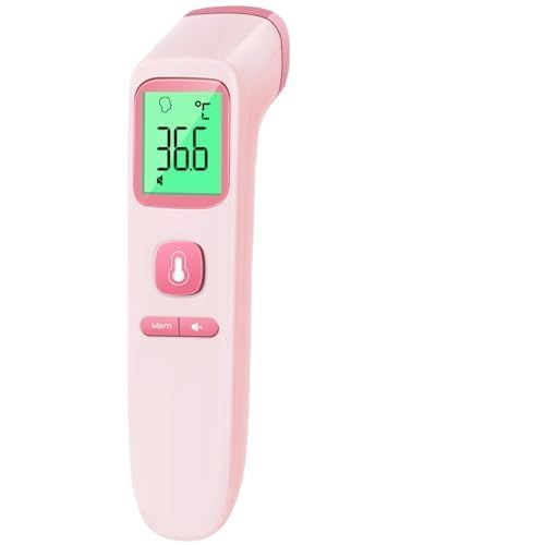 Thermomètre Frontal Sans Contact, Thermometre Bebe, Thermomètre Médical Numérique Infrarouge Pour Adultes, Lecture Précise Avec Ecran Lcd, Mode Muet, Rappel De Mémoire (Blanche)