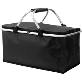 KKAHQ-Panier de Pique-Nique Pliable, 30 l Panier de Courses Pliable, Panier de Transport avec poignées rembourréesi déal pour Les Voyages, Les Pique-niques, Les Courses