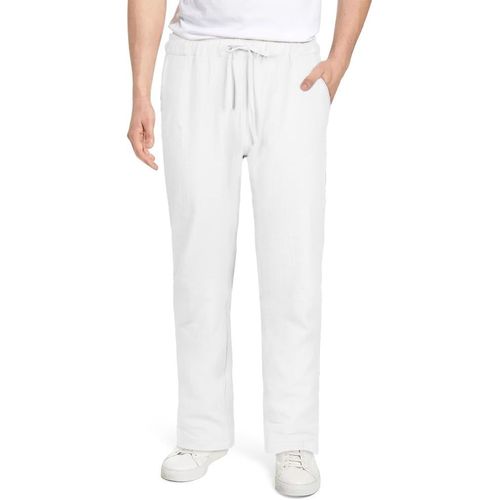 Tzf-Pantalon En Lin Pantalon Coton Lin Homme, Pantalon D'été Long Décontracté, Pantalon De Travail Casual Plage Pants, Sport En Mélange Coton Lin Pantalon Jogging Avec Ceinture Élastique