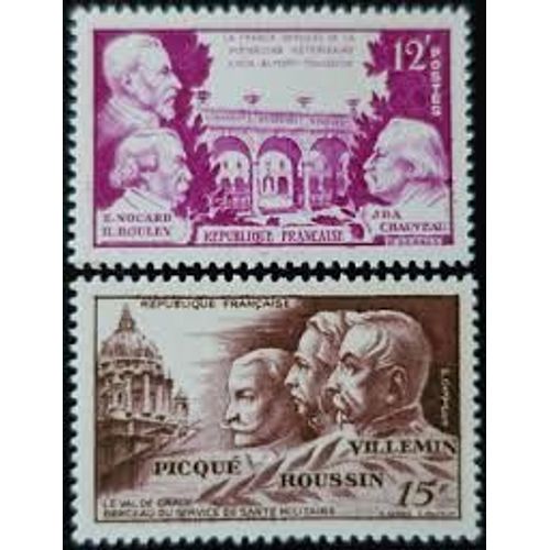 Hommage À La Médecine Militaire Et Vétérinaire La Paire Année 1951 N° 897 898 Yvert Et Tellier Luxe