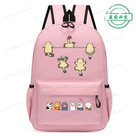 Sacs D'École Roses À La Mode Pour Garçons Et Filles, Sac D'École Design Chat Mignon Anime, Sac À Dos À Fermeture Éclair Pour La Maternelle
