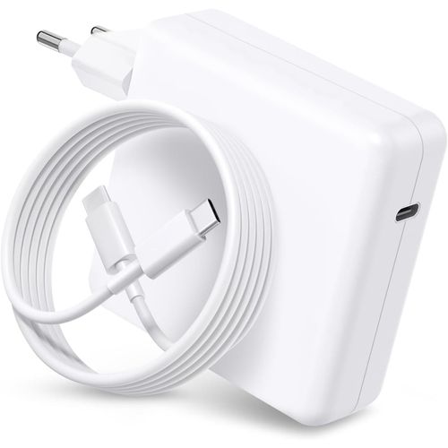 SUBZONAL-Chargeur USB-C Rapide 100 W Compatible avec MacBook Air Pro M1 M2 M3 M4, 13/14/15/16 Pouces, 14/16 Pouces Pro Max, Adaptateur de Voyage pour Ordinateur Portable Type-C avec câble de 1,8 m