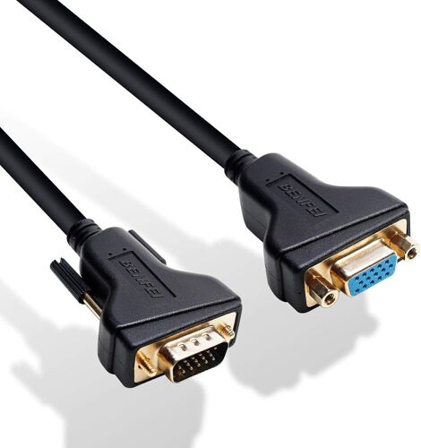 Câble d'extension VGA, câble VGA mâle vers femelle, câble VGA vers VGA de 3 mètres